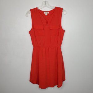 Monteau Red Textured Sleeveless Classic Elastic Waist Pullover Dress Size L